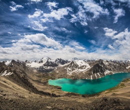 Вид с перевала Алакёль, Тянь-Шань, Киргизия